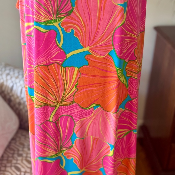 Trina Turk Milan Gingko Halter Floral Maxi Dress Size Large, NWT - Picture 4 of 8